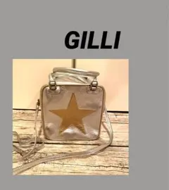 GILLI ジリ ◆ ドッグキューブ ハンドバッグ ショルダー付　シルバー　星