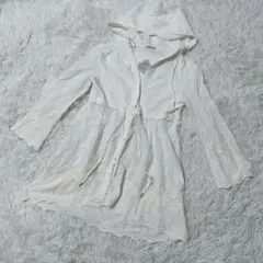 【c5453】JUDDY CORN パーカー レース 長袖　アイボリー