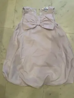 H&M 薄いピンク リボン付きワンピース 7Y