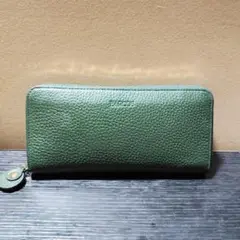 BARCOS グリーン レザー 長財布 セット