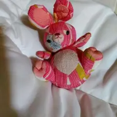 ウサギ型ストラップぬいぐるみ ピンク