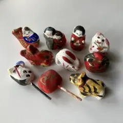 【民藝】【郷土玩具】嫁入人形　香川県　宮内ふさ作　人間国宝　10体