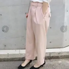 【本日限定セール】IENA R/Wクロップドペグトップパンツ 34 ピンク