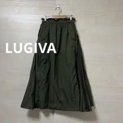 LUGIVA★2way サイドジップ フレア プリーツ タイト スカート お洒落