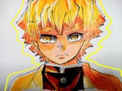 鬼滅の刃 無限城編 我妻善逸 アナログイラスト