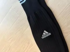 adidas 黒 リブ編み ソックス　子ども用