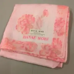 HANAÉ MORI 花柄ストライプハンカチ 約45cm×45cm
