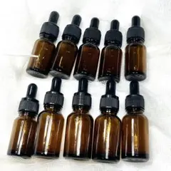 遮光瓶　スポイト付き　15ml ブラウン　漏斗付き 10本セット