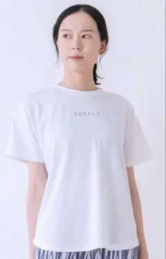 スカーラ　ホワイト プリントロゴTシャツ　新品
