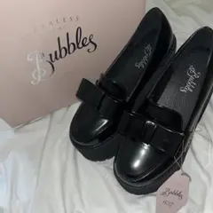 Bubbles ブラック 厚底ローファー 地雷系 フレンチガーリー