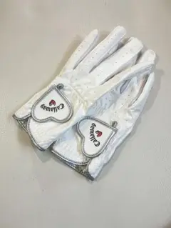 love Callaway ゴルフグローブ Mサイズ ホワイト　ハート