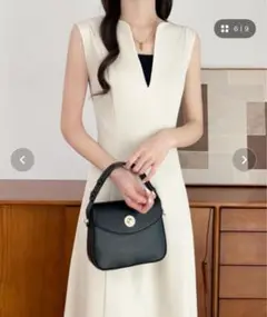 ABITOKYO バックリボン　キーネック　ワンピース