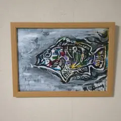 手描きアクリル画　八つ切サイズ一点もの