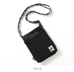 チャムス　ブラック サコッシュ ショルダーバッグ