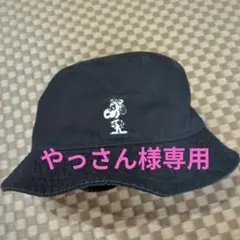 スヌーピー刺繍 バケットハット 黒 New Era