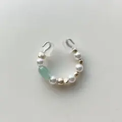 ハートキャッツアイ　イヤカフ