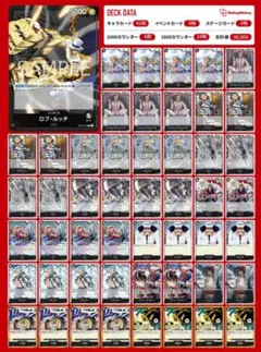 特価！ワンピースカード　黒ロブ・ルッチ構築済みデッキ！