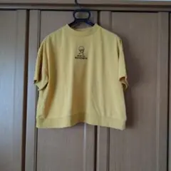 イエロー プリント入り Tシャツ Mサイズ