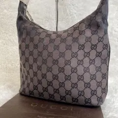 【正規品】GUCCI ハーフムーン GGキャンバス レザー ショルダー
