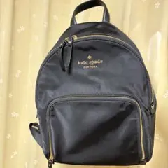 kate spade 黒 ナイロンリュック　未使用に近い