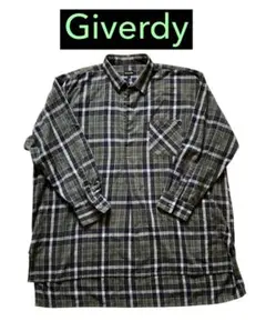 古着⭐︎Giverdyフィッシュテール長袖シャツ⭐︎オーバーサイズ⭐︎チェック柄