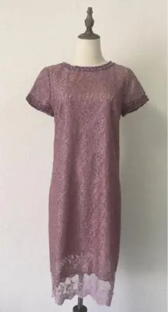 エレオノラ アマディ ELEONORA AMADEI 紫 レース ワンピース