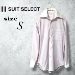【SUIT SELECT】メンズ SL-4 MODEL ワイシャツ長袖 ピンクS