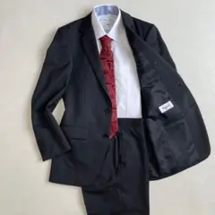 【美品】紳士服のコナカ ビジネス スーツ セットアップ 形態安定 Y6 ネイビー