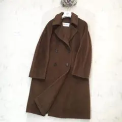 美品 白タグ MaxMara マックスマーラ アルパカウール コート