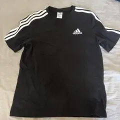adidas 黒 Tシャツ Sサイズ 3本ライン