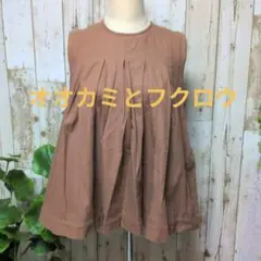 オオカミとフクロウ　ノースリーブカットソー　コットン100%