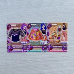 アイカツカード 初期 神崎美月 ビジューブラックシフォン ローズパターン