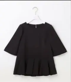 any SiS コンフォートイージーペプラムブラウス ブラック