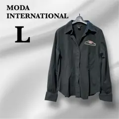 MODA INTERNATIONAL 【L】ブラック長袖シャツ