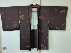 はおり　羽織　正絹　茶色