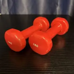 赤色 1kg ダンベル 2個セット
