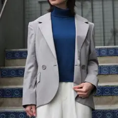 HERMES エルメスカシミヤ100%ハイネックノースリーブニット
