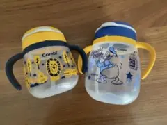 Combiコンビ はじめてストロー　ライオン200ml ドナルドダック300ml