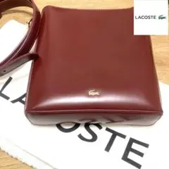 【美品】※即日発送※ LACOSTE ショルダーバック レッド 袋付き