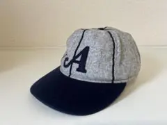 AWAKE NY エベッツフィールド グレー ネイビー ベースボールキャップ