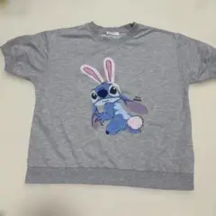 chocol raffine robe スティッチ　トレーナー生地Tシャツ