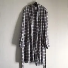toujours Madras check コート ローブ カーディガン
