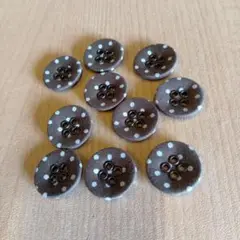 ４つ穴 くるみボタン １８mm １０個まとめ売り
