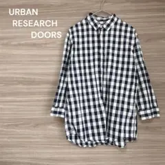 URBAN RESEARCH DOORS 【M】チェック柄　七分袖　綿100