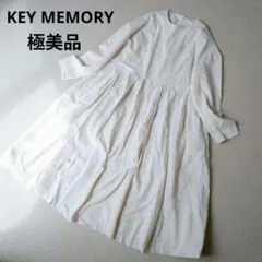 KEY MEMORY■ナチュラルコットンワンピース アイボリー 刺繍