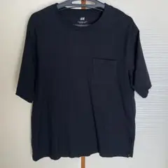 H&M ブラック ミッドウェイト Tシャツ EUR M