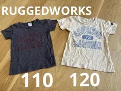 RUGGED WORKS 半袖 Tシャツ 2枚セット 110 120