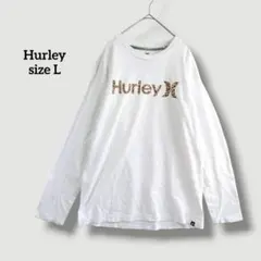ハーレー Tシャツ ホワイト ロングスリーブ コットン レオパード柄 t4903
