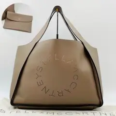 【未使用保管品】ステラマッカートニー ロゴアルターエコレザー トートバッグ モス