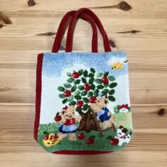 familiar ハンドバッグ　シェニール織